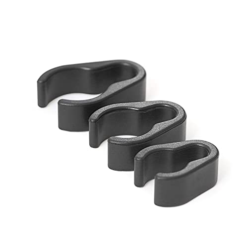 Microphone Stand Cable Clips - Boom Pole Cable Clips Clamp Plastic Mount - Multiple Sizes with Cable Ties (32 PCS)