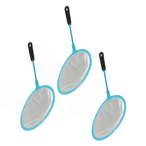 JTLB 10pcs Mini Fish Net Fine Nylon Mesh for Small Fish Shrimp with High Flexibility Plastic Pole for Tank Cleaning Outdoor Fishing