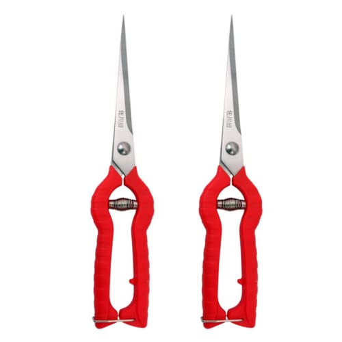 2pack Zsling Extra Long Edge Stainless Steel Pruning Shears Fruit Trees Bonsai Sharp Garden Scissors Tool