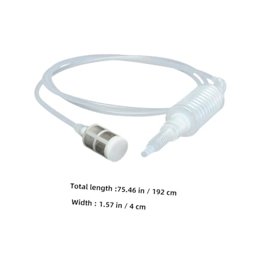 Cabilock 2pcs Home Brewing Siphon Hose Plastic Wine Beer Transfer Tubing with Filter for Bottles Easy Handling Spill Liquid Transfer for Narrow Wide Mouth Containers