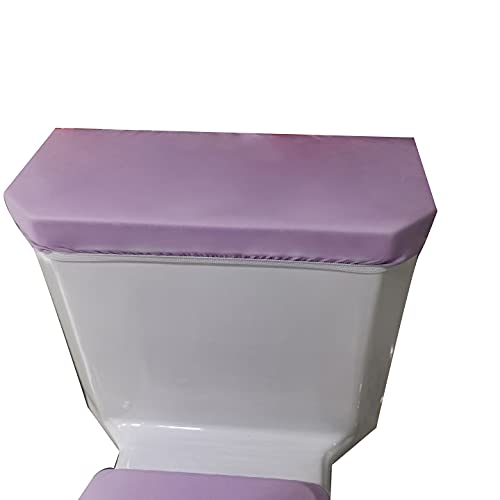 Madeals Velvet Toilet Tank Cover Soft and Absorbent, Comfortable Bathroom Toilet Tank Lid to Fit Different Sizes of Toilet Tank Lavender - color: Lavender