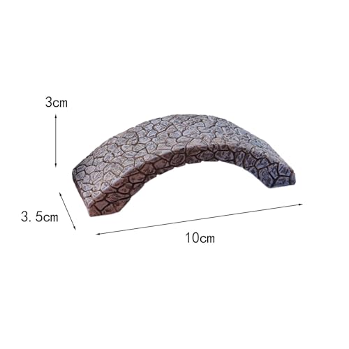 Miniature Arch Bridge Figurine Fish Tank Decor Decorative Fairy Garden Accessories Resin Flowerpot Decor Aquarium Ornament, Without Railings - size: without Railings
