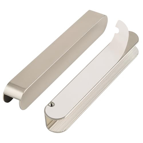 5 Pack Self Stick Closet Door Handles 7 Inch Long Brushed Nickel Peel and Stick Handles for Kitchen Cabinets Adhesive Bathroom Vanity Pulls Aluminum Metal Handle - color: C-Brushed Nickel, size: 7 Inch