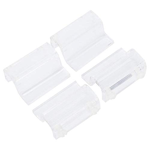 ZJchao 4-Pack Clear Aquarium Glass Cover Clips – Rimless Lid Holders Compatible with Flat- Fish Tanks, Secure Adhesive- Support for Glass Canopy Covers