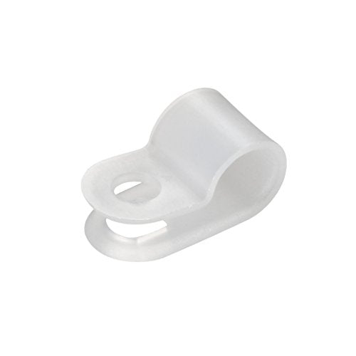uxcell 10Pcs Nylon R-Type Cable Clamp Organizer Cord Clips for Wire Management 6.4mm UC-1