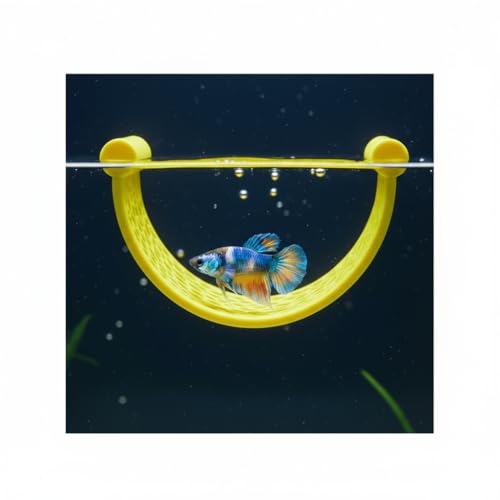 Betta Hammock Floating Decor and Resting Hideout for Betta Fish Tank Accessories Small Aquarium and Nano Tanks (Light Yellow) - color: Light Yellow