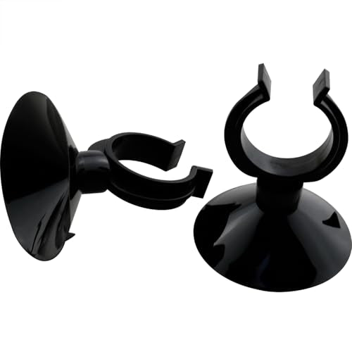 ZCZQC 6PCS Aquarium Oxygen Tube Suction Cup Clamps 23mm Aviation Tube Clamps Multi Functional Fish Tank Snap On Suction Cups Black