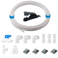 16PCS 1/4-inch Water Purifier Parts Kit. 32FT 1/4" O.D.Water Line With Well-Sealed Couplers Quick Fittings.Push To Connect 1/4 od water tubing Water Tube Fittings RO System (1/4 RO Tubing 32FT) - style: 1/4 RO Tubing 32FT