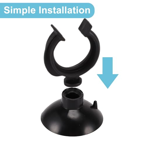 Aquarium Suction Cup, Aquarium Sucker Clip, Suction Cups Airline Tubing Holder, Fish Tank Accessories for Aquarium Fish Tank, Black, 0.67" 20 Pcs 20 Pcs