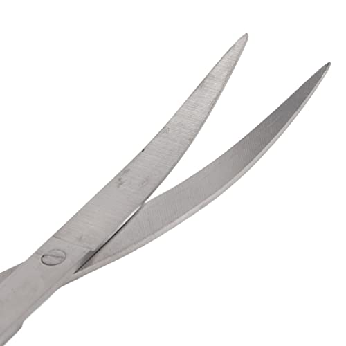 Stainless Steel Aquarium Plant Scissors, Professional Grass Trimming Tool with Mirror Polished Surface, Comfortable Hand Curve for Fish Aquascaping (Curved shear 25cm)