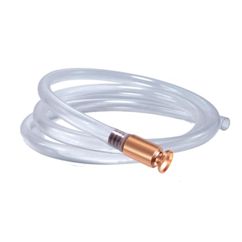 TTFLEX 10 FT Shaker Siphon Hose with 1/2'' Copper Valve, Syphon Hose for Gasoline, Oil, Diesel, Fuel, Water, Liquid Self Priming Shaker Siphon Hand Pump Tube - size: 10 FT