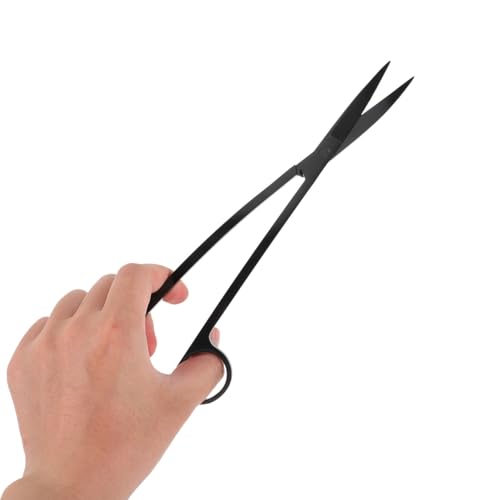 UPKOCH Aquatic Scissors Plant Clean Aquarium Fish Tank Tools Aquascaping Tools Stainless Steel Black