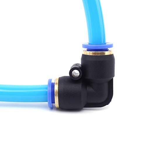 SNS Push to Quick Connect Tube Fitting 3/8" Tube OD Union Elbow Plastic(10 PCS) SPV-3/8 - size: SPV-3/8