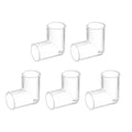 uxcell 5Pcs Clear Elbow Fitting, 16mm/0.63" 2 Way Acrylic Elbow 90 Degree L-Shaped Pipe Fitting Adapter for Connecting Water Pipes