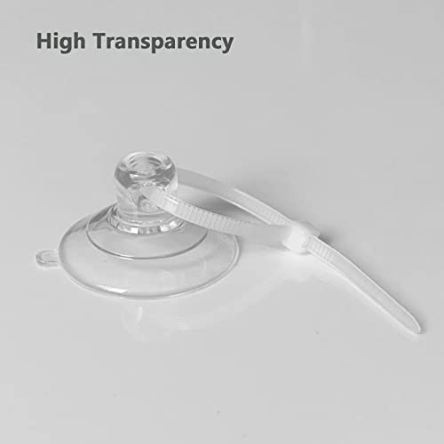 Aquarium Suction Cups, Heavy Duty Aquarium Suction Cups with Adjustable Cable Ties, Dia.1.2"/1.8" Optional (1.2")