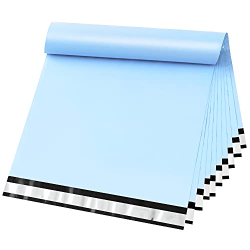 Famagic Poly Mailers 12x15.5 Inches 200 Pcs Light Blue Packaging Shipping Bags Mailing Envelopes Bag Self Seal Waterproof and Tear-Proof Poly Mailers Bags for Small Business Clothing Boutique - color: Light Blue, size: 12x15.5
