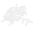 uxcell Plastic L Shape Aquarium Air Line Tubing Valve Connectors 30 Pcs White