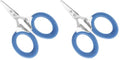 Cuda 3-Inch Titanium-Bonded Micro Fishing Scissors for Mono, Fluorocarbon & Braided Line with Dual Serrated Edges (18826), Blue (Pack of 2) - size: 1 Count (Pack of 2)