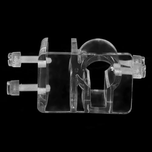 2Pcs Transparent Acrylic Aquarium Hose Clamp Holder Tube Clip for 12-18mm Pipes No-Suction Mount for Fish Tank Wall 5-15mm
