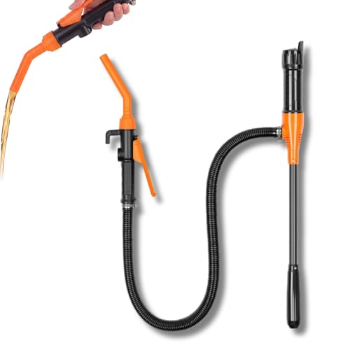Portable Electric Water & Fuel Transfer Pump - 2.4 GPM Battery Operated Liquid Siphon Pump with Flow Control Nozzle & Extra Long Hose - For Gas, Diesel, Water & Fish Tanks