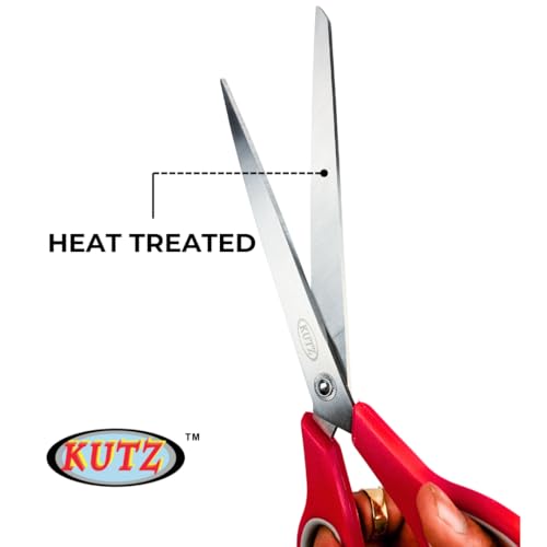 KUTZ 11.5" Premium Stainless Steel Scissors | Great For Office, Home, School Settings | Ideal For Cutting Paper, Scrapbooking, Cardboard, or Fabric - size: 11.5"