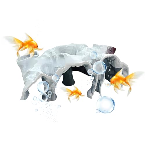 Aquarium Underground Tunnel Cave, Cave Fish Tank Decor, Fish Tank Decor Decoration, Breeding Shelter Decoration - size: Small