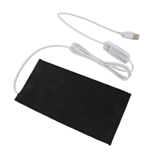 Reptile Heating Pad DC 5V Under Tank Terrarium with Temperature Control USB Power Safety 4 Gear Adjustment Reptile Heat Mat for Turtle Tortoise Snakes Lizard Gecko (10x20cm) - size: 10x20cm