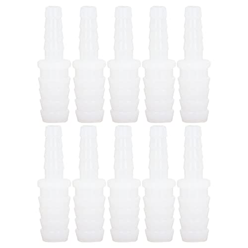 ciciglow 10Pcs Hose Fitting PE Tube Connector Barb Reducer Joint Straight Through Set Kit for Aquarium Fish - Durable Material, Easy to Install (6-11mm Conversion Head)