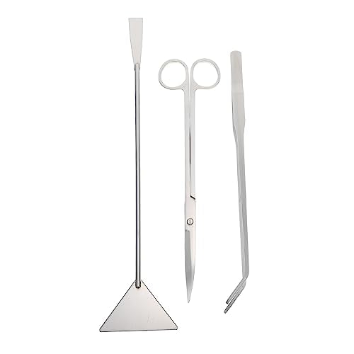 1 Set Portable Aquarium Tools Set Multi Function Stainless Steel Tweezers Scissors Scraper for Aquascaping and Plant Maintenance Freshwater Tanks