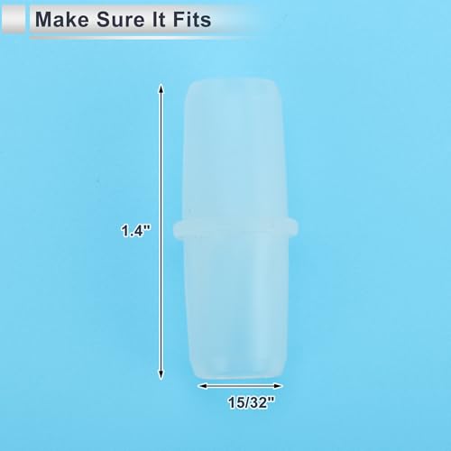5 Pcs Plastic Hose Barb Fitting 15/32" Stright Barb Hose Connector Clear PP - size: 15/32"
