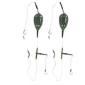 Carp Fishing Bait Cage Feeder with Wire Hook Rigs, Sturdy European Style Long Line Nesting Trap Device Inline Method Inserted Weight Quick Sinking Durable Angler Lure Equipment Tackle 2PCS - size: 35g