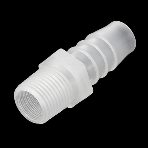 PATIKIL 1/2" Barb x 3/8" G Male Connector, 5 Pcs Plastic Hose Barb Fitting Industrial Hose Barb to Pipe Fitting Connect for Water Liquid Air Fuel - size: 1/2" x 3/8"