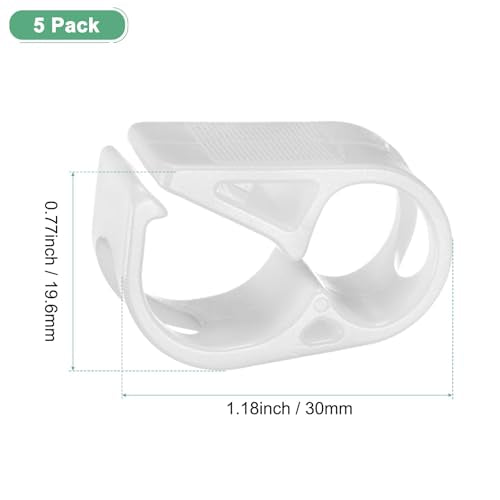 M METERXITY 5-Pack Adjustable Plastic Tubing Clamps 1/4-5/16 Inch Water Flow Control Tube Clip Adjustment Hose Pipe Clips for Beer Bottle/Plumbing/Instruments/Equipment [White] - color: White, size: 1/4"-5/16"