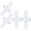 Mudder 4 Packs 1/4 Inch Check Valve, 6mm PVDF Plastic Wear-resistant One Way Check Valve for Fuel Gas Water Air