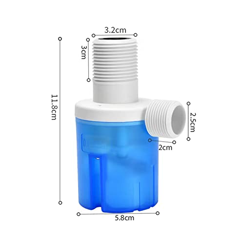 Float Valve 1" Top Inlet Male Automatic Water Level Control Valve for Tanks, Towers, Pools, Troughs, Aquariums - Blue - size: 1" Top Inlet