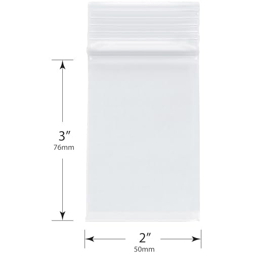 Collecting Warehouse 2" x 3" (Case of 1,000), 4 Mil Heavy Duty Plastic Reclosable Zipper Bags