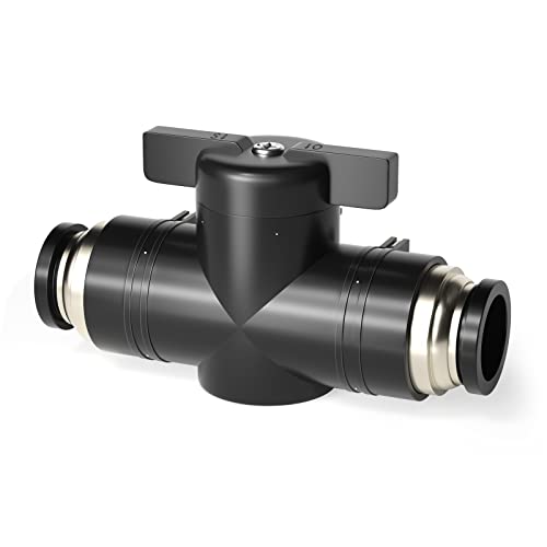 TAILONZ PNEUMATIC BVU-1/4 OD Ball Valve Air Flow Control Valve Push to Connect Fitting（Pack of 1） - size: 1/4"OD/1PCS