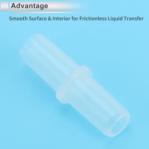 5 Pcs Plastic Hose Barb Fitting 5/16" Stright Barb Hose Connector Clear PP - size: 5/16"