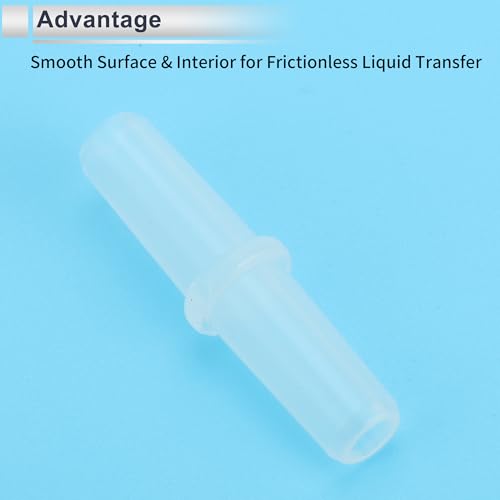 5 Pcs Plastic Hose Barb Fitting 15/64" Stright Barb Hose Connector Clear PP - size: 15/64"