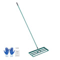 VEVOR Lawn Leveling Rake, 30" x10" Level Lawn Tool, Heavy-Duty Lawn Leveler with 78" Steel Extended Handle, Yard Leveling Rake Suit for Garden, Golf Lawn, Farm, Green - size: 30"x10", style: Classic: Alloy