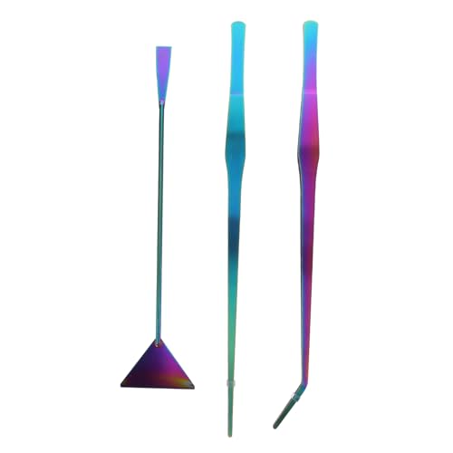 Balacoo Stainless Steel Scissor Tools Kit 3pcs Plant Tweezers Spatula for Aquarium Clean and Aquascaping