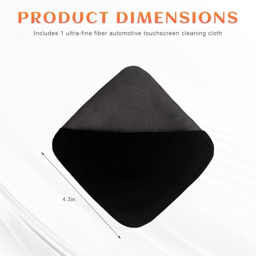 Car Screen Cleaner, 4.13"×4.13" Square Microfiber Auto Touchscreen Cleaning Cloth, Reusable Vehicle Interior Touch Screen Cleaning Pad Non-Scratch Wipes, Car Accessories - color: Square