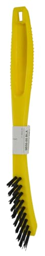 Rubbermaid Commercial Products 8.5" Tile and Grout Scrub Brush, Plastic Bristles, Black, for Industrial/Professional Use On Grout, Tile, and Other Small Areas - size: 8.5"