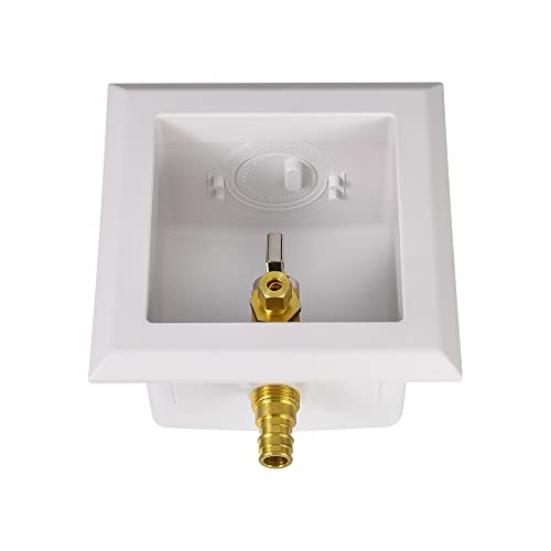 EFIELD Universal Ice Maker Box,1/2-Inch Cold Expansion Pex-A Inlet Connection with Installed 1/4-Turn Ball Valve (Expansion Pex-A),(IM017) - size: without Arrestor, style: Pex Expansion