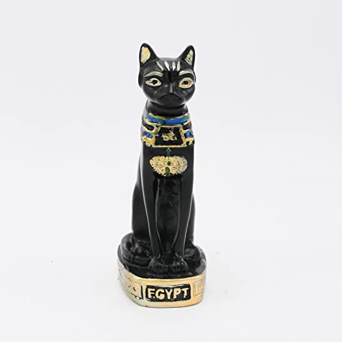 Egyptian Cat Bastet Fish Tank Decorations Aquarium Ancient Egypt Décor Sculpture Figurine Statue Reptile Turtle Lizard Spider Tanks Terrarium Ornament Black - color: Bastet Black Large