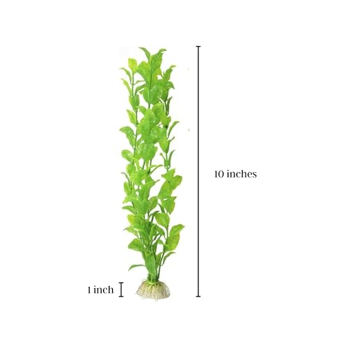 SunGrow Plastic Aquarium Plant Set, Resin Aquarium Decor, Tall Artificial Aquarium Fake Plants, Fish Tank Decorations for Tropical Fish, Plastic Plants for Goldfish, Fish Tank Accessories, 3 Pcs