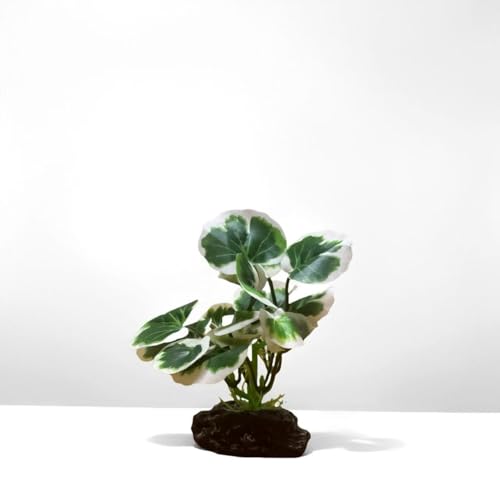 JGbaby Artificial Aquarium Plants,Fish Tank Decorations Betta Leaf Hammock 4in Realistic Silk & Plastic Plants, Hideout Decor for Betta. Goldfish,Reptiles,Small Tanks (Green Type-E) - color: Green Type-e, size: 4 inches