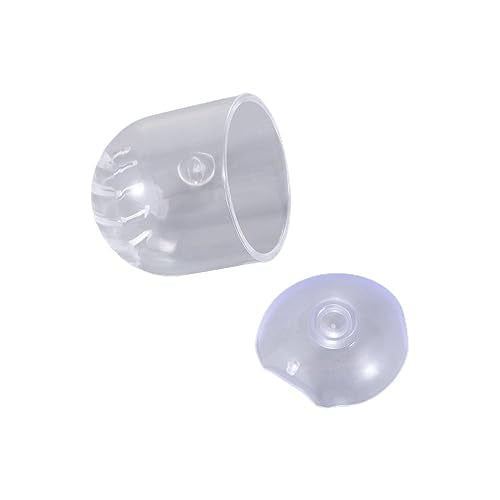 Fish Tank Plant Cup 6PCS Aquarium Growing Cups Acrylic Waterweed Cup Aquarium Decoration Plant Cup Pot with Suction Holder Mini Gardening Vase Feeder