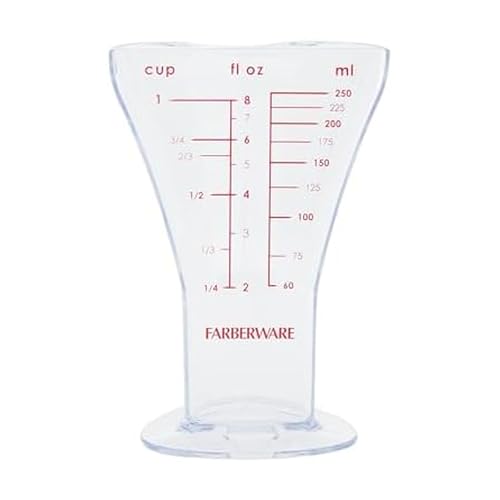 Farberware Professional 1 Cup Euclid Measuring Cup Accurate Measurements, BPA-Free Plastic, Dishwasher Safe