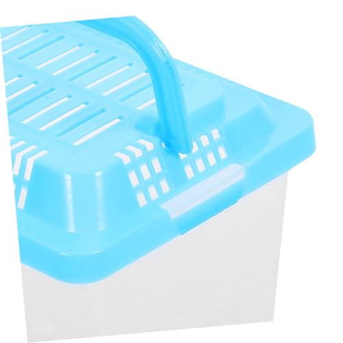 ERINGOGO Small Portable Fish Tank Handheld Aquarium for Turtle and Small Pets Versatile Transport Box Optimal Airflow and Easy Cleaning
